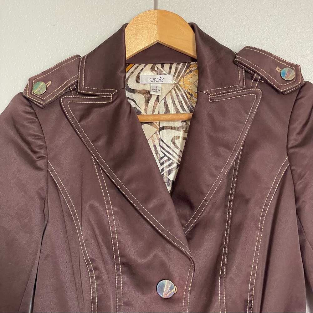 Cache - Brown Blazer - Size S - Like New - image 7